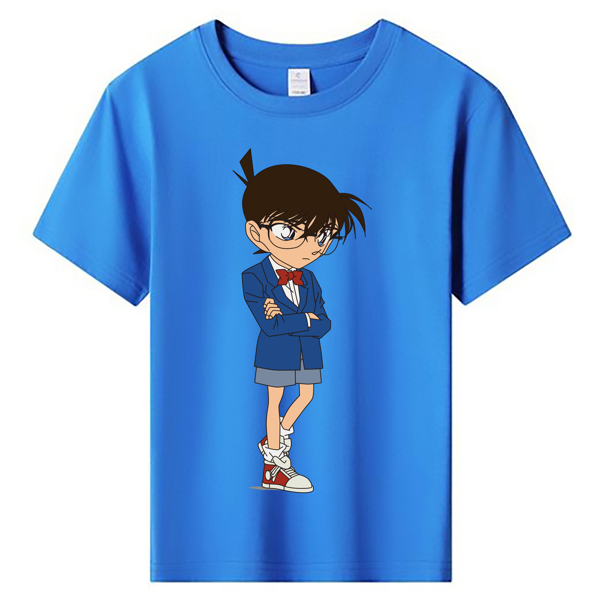 （画像用） 名探偵コナン 江戸川 コナン Detective Conan Conan Edogawa 綿100％キッズTシャツ（フロントプリント）